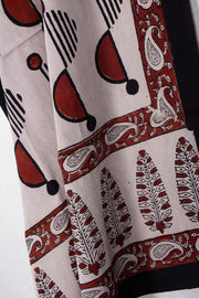 Cream Vanaspathi Modal Silk Cotton Stole 10075281