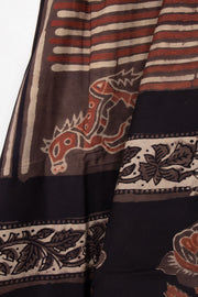 Brown Vanaspathi Modal Silk Cotton Stole 10075284