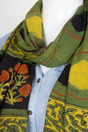 Green Vanaspathi Modal Silk Cotton Stole 10075290