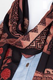 Brown Vanaspathi Modal Silk Cotton Stole 10075292