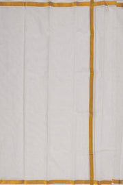 Cool White Kanchi Cotton 8 x 4 Dhoti With Gold Zari Border 10074113