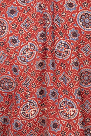 Red Full Sleeve Ajrakh Printed Cotton Mens Shirt 10071158