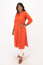 Red Handcrafted Stripes Kurtas 10074355