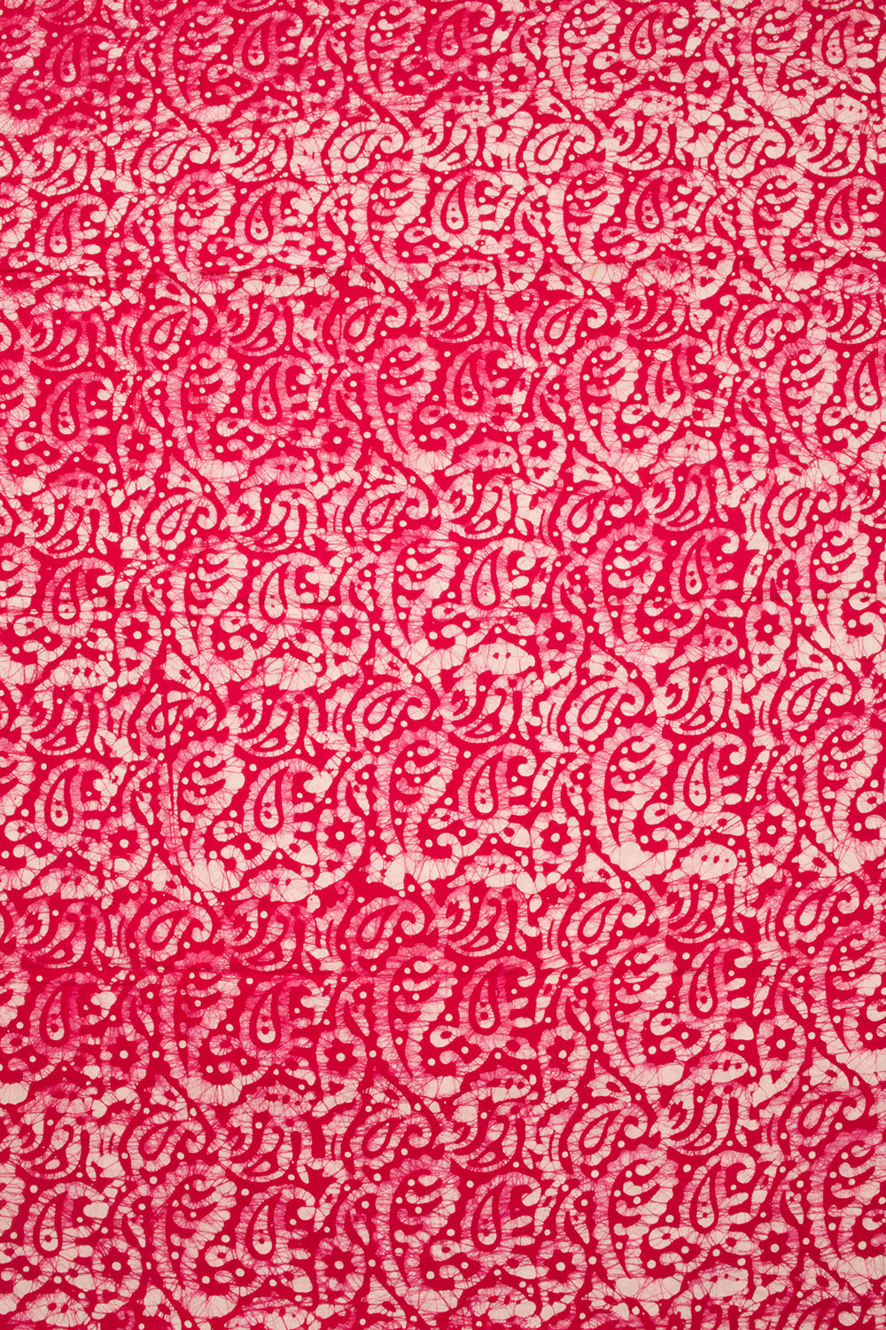 Red Batik Printed Cotton 3-Piece Salwar Suit Material  - Avishya