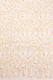 Yellow 3-Piece Mulmul Cotton Salwar Suit Material With Kota Dupatta