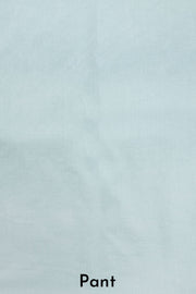 Pastel Blue Solid Style Cutwork Applique Embroidered Cotton 3 Piece Salwar Suit Material 10070148