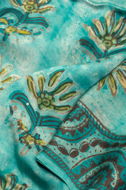 Blue Vanaspathi Printed 2-Piece Modal Silk Salwar Suit Material