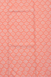 Peach Hand Block Printed Pure Cotton Salwar Suit Material 10072979