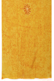 Yellow Batik Printed 3-Piece Salwar Suit Material 10076004