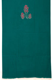 Green Batik Printed 3-Piece Salwar Suit Material 10076000