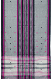 Grey Handloom Dhaniakhali Cotton Saree 10062583