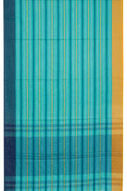 Teal Blue Handloom Dhaniakhali Cotton Saree 10062582