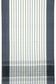 White Handloom Dhaniakhali Cotton Saree 10062604