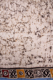 Blue Batik Tussar Silk Saree 10070867