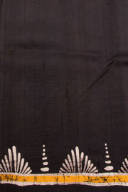 Black Batik Tussar Silk Saree