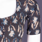 Black Hand Block Jahota Printed Cotton Blouse  10074987