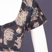 Black Hand Block Jahota Printed Cotton Blouse 10074989