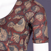 Maroon Hand Block Jahota Printed Cotton Blouse 10074991