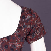 Brown Hand Block Jahota Printed Cotton Blouse 10074993