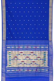 Ink Blue  Handloom Paithani Cotton Saree 10062507