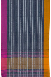 Navy Blue Handloom Dhaniakhali Cotton Saree 10062570