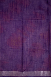 Purple Shibori Dyed Linen Saree 10063869 