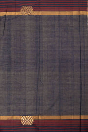 Russian Violet Negamam Cotton Saree with Aari Embroidered Blouse 10064123