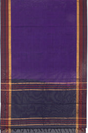 Russian Violet Negamam Cotton Saree with Aari Embroidered Blouse 10064123