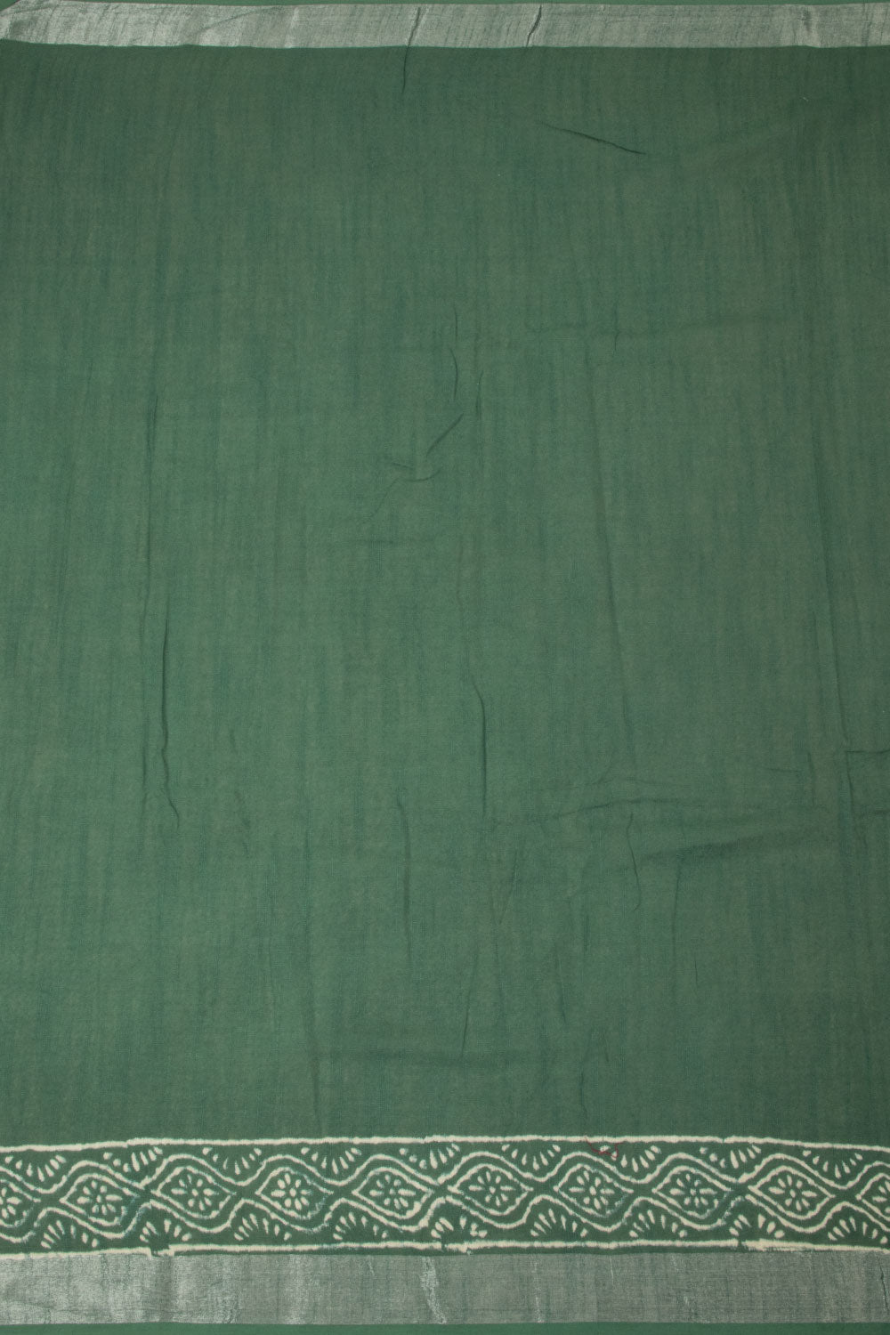 Castleton Green Hand Block Printed Linen Saree- Avishya