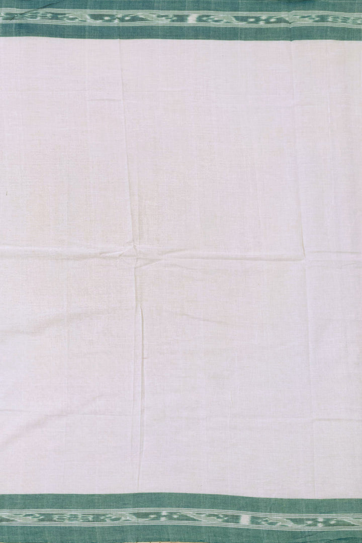 White Handloom Odisha Ikat Cotton Saree - Avishya