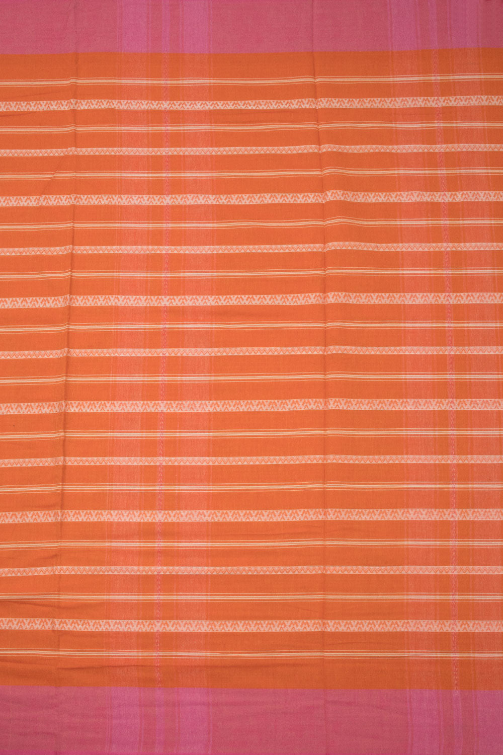 Rust Orange Handloom Dhaniakhali Cotton Saree  - Avishya