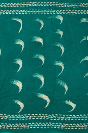 Off White Batik Printed  Muslin Silk Saree - Avishya