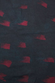 Berry Magenta Batik Printed Muslin Silk saree - Avishya