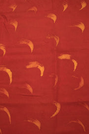 Orange Batik Printed Muslin Silk Saree - Avishya