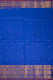 Mustard Yellow Handloom Gadwal Kuttu Silk Saree - Avishya