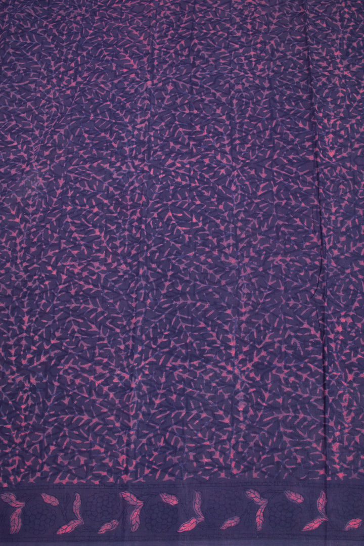 Purple Vanaspathi Printed Mulmul Cotton Saree 10068571 - Avishya