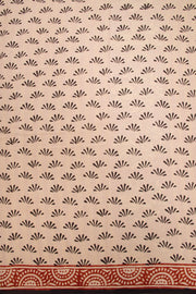 Red Vanaspathi Hand Block Printed Mulmul Cotton Saree 10068578