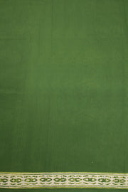 Green Vanaspathi Hand Block Printed Mulmul Cotton Saree 10068579 - Avishya