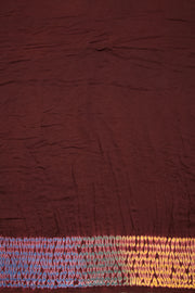 Chocolate Brown Handcrafted Bandhani Modal Saree 10069434 - Avishya