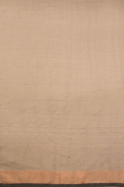 Almond Brown Bengal Phulia Silk Cotton Saree With sequin embellished Pallu