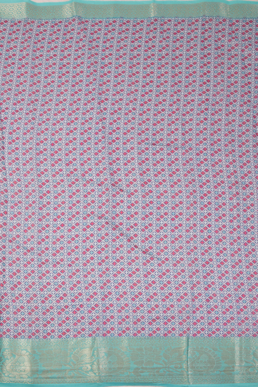 Off White Digital Printed Linen Saree 10070278 - Avishya