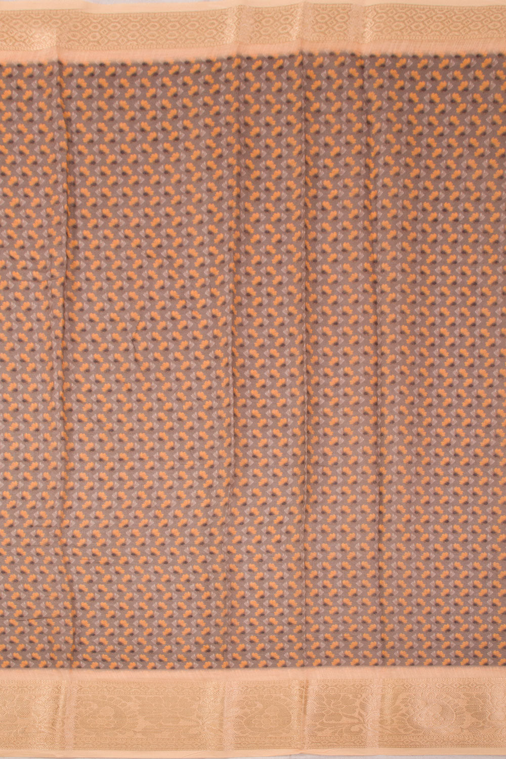 Brown Digital Printed Linen Saree 10070279 - Avishya