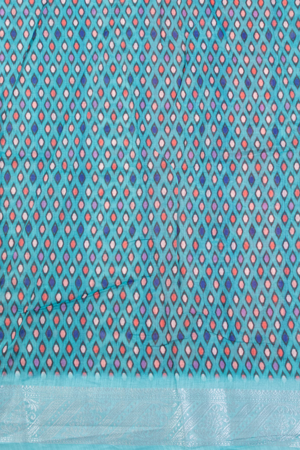 Artic Blue Fancy Printed Linen Saree 10070286