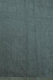 Black Fancy Printed Linen Saree 10070475