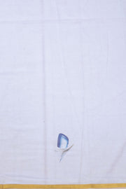 Blue Hand Painted Chiffon Saree 10070969