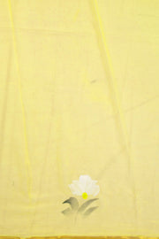 Yellow Hand Painted Chiffon Saree 10070972