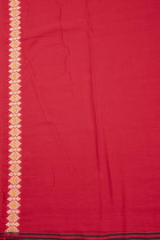 Red Handloom Assam Cotton Saree 10070975