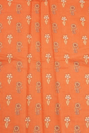 Blue Kalamkari Print Malai Cotton Saree