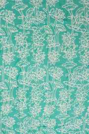 Blue Hand Block Printed Cotton Saree