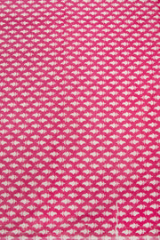 Yellow Hand Block Printed Cotton Saree